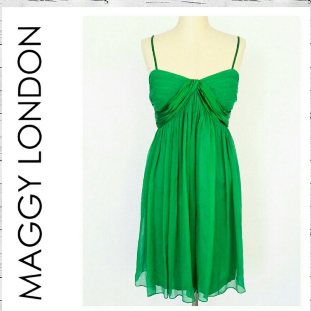Maggy London Strapless Green Dress